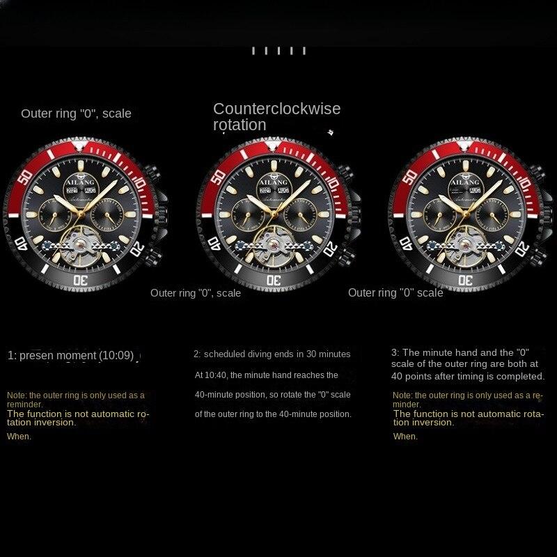 Nové hodinky AILANG Vodotěsné Multifunkční automatické mechanické hodinky Pánské hodinky Water Ghost