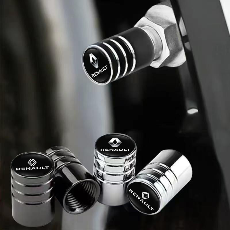 4pcs Car Tire Valve Stems Cap Aluminum Tyre Wheel Stem Air Valve Cover Airdust For Renault Clio Laguna 2 Megane 2 3 Duster Logan Y777