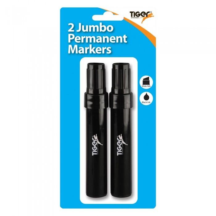 Tiger Stationery Jumbo Permanent Marker Pen Set (Pack of 2)