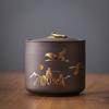 Creative Ceramic Storage Jar Purple Clay Storage Tea Jar Moistureproof Home Candy Nut Sealed Box Food Storage Container Gift New