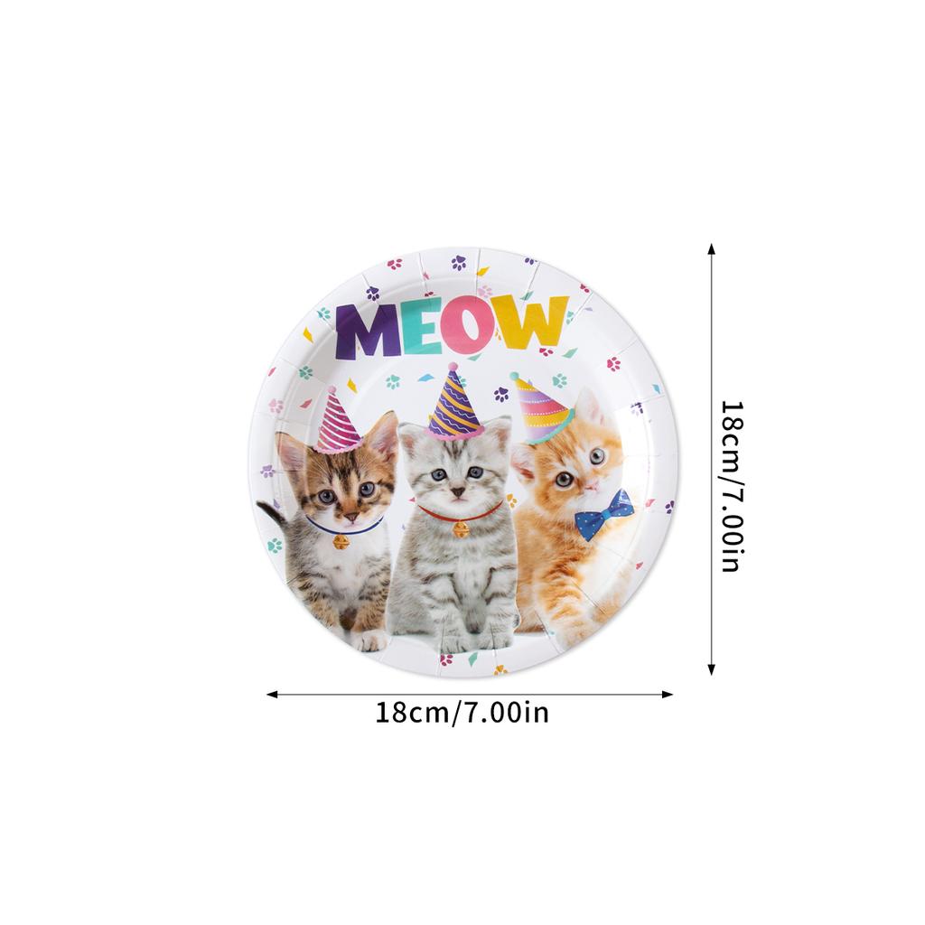 Decorațiuni pentru petrecere de ziua de naștere cu tematică de pisică, banner pentru petrecere de pisică, față de masă, farfurie, cană, cadouri pentru petrecere de ziua de naștere cu pisică, decor pentru petrecere de ziua de naștere pentru copii