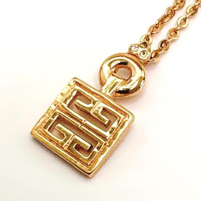 Used G Logo Gold Necklace Vintage