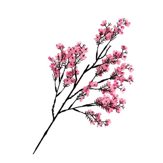 Konstgjorda Plomblomsgrenar 19,6" Falska Långstammade Vinterblomma för Bröllop Hemmakontor Sovrum Fest Bordscentrum