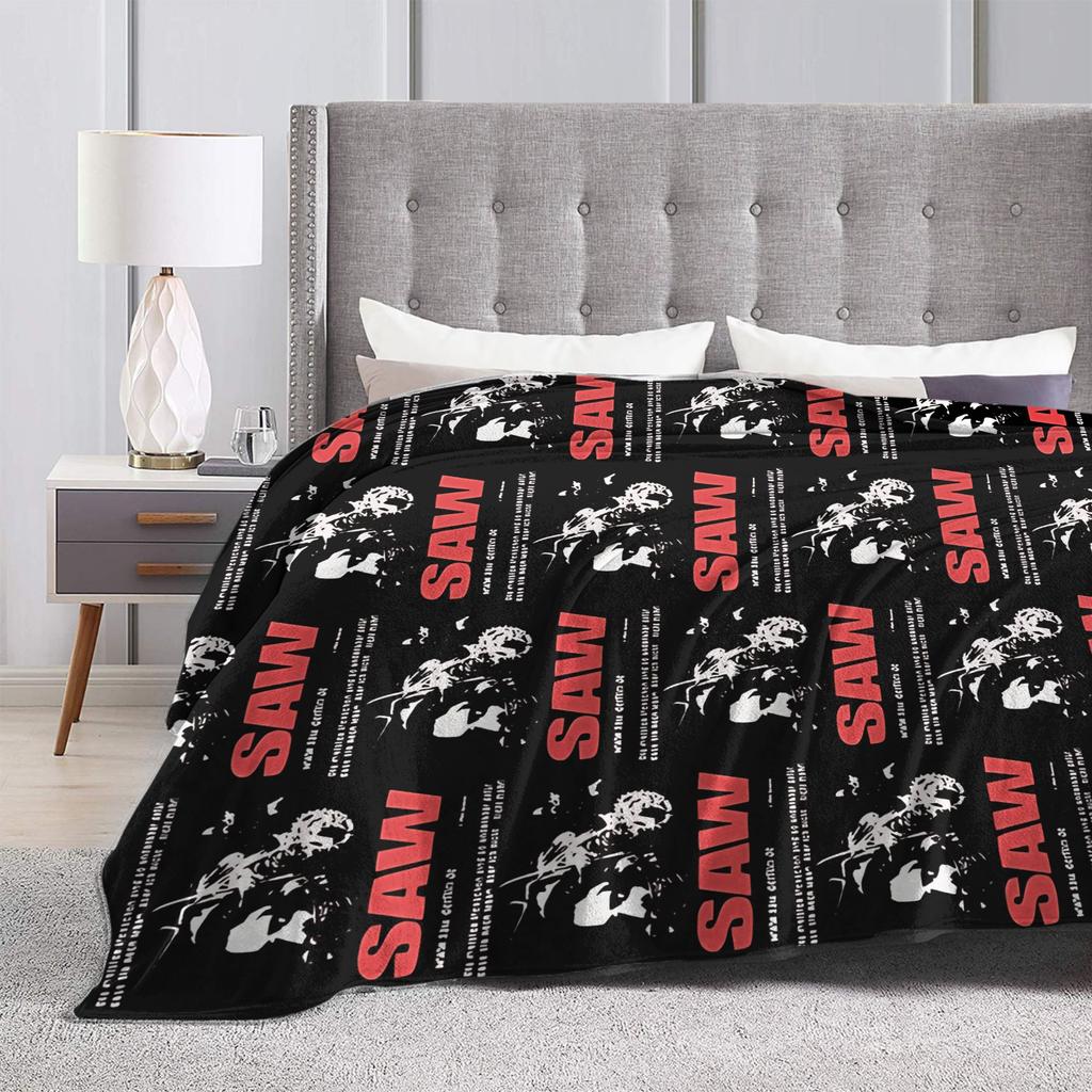 Move Saw 2004 Movie Promo Blanket Quality Warm Soft Bedding Throws Spring Girls Boys Couch Chair Sofa Bed Fashion Bedspread