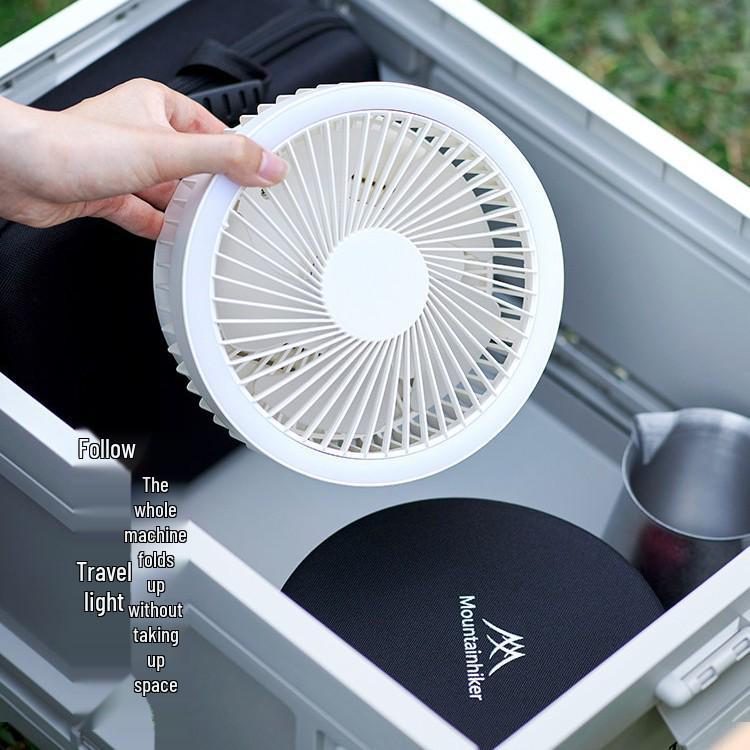 Olayks Foldable Portable Desktop Fan - Low Noise, Rechargeable, Wall-Mountable, Compact Design for Home or Office