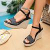 Fish-mouth Shoes, Low Heel Shoes, New Style Buckle Thick-soled Sandals for Women