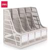 Deli Four-Compartment Hollow Desktop File Holder