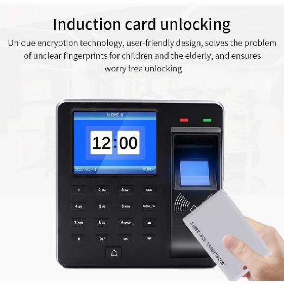Biometric Fingerprint Access Control Intercom Time Attendance Machine Digital Electric RFID Code System For Door Lock Keys Tags