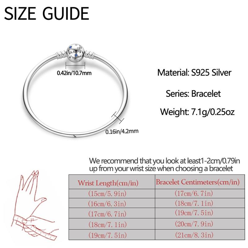17-20CM 925 Silver Bracelets For Women Star Moon Butterfly Cat Claw Lotus Golden Crown Bracelets Fit DIY Charms Pendants Jewelry