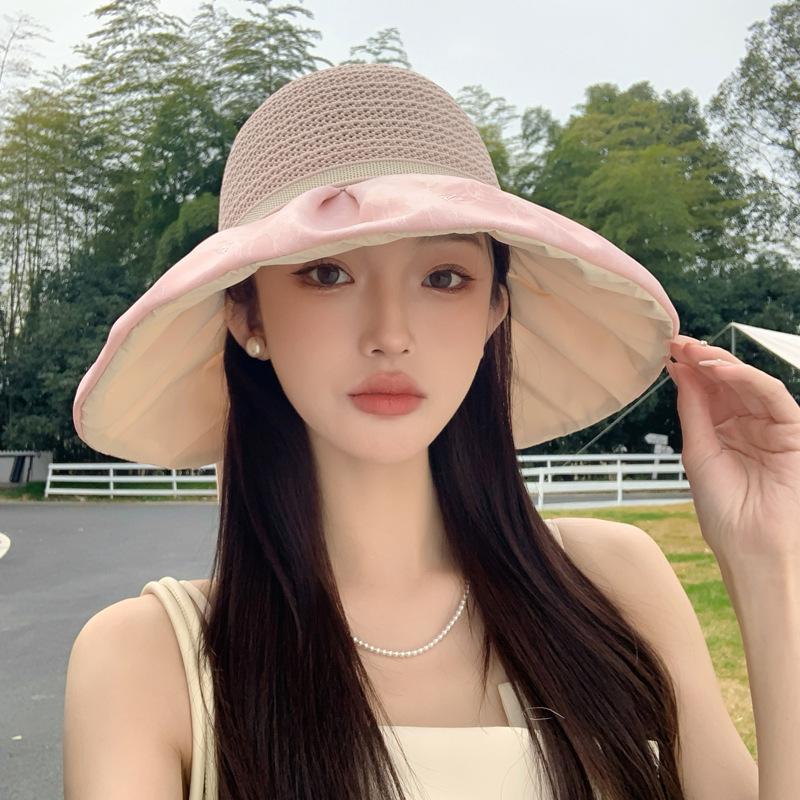 Fisherman's Hat Children's Summer Sun Protection Sun Hat Big Brim Empty Top Breathable Sun Hat Outdoor Travel Shows a Small Tide