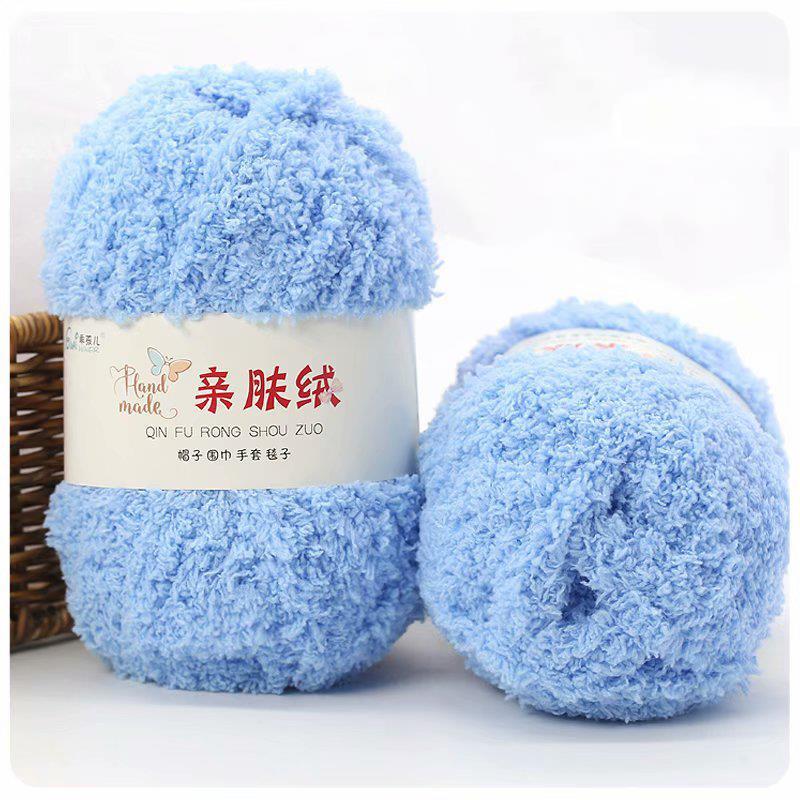 50 g/Bündel Chenillegarn, weicher, dünner Korallensamt-Handtuchfaden zum Stricken, Häkelgarn, Handstricken, Häkeln, DIY-Pullover, Puppen