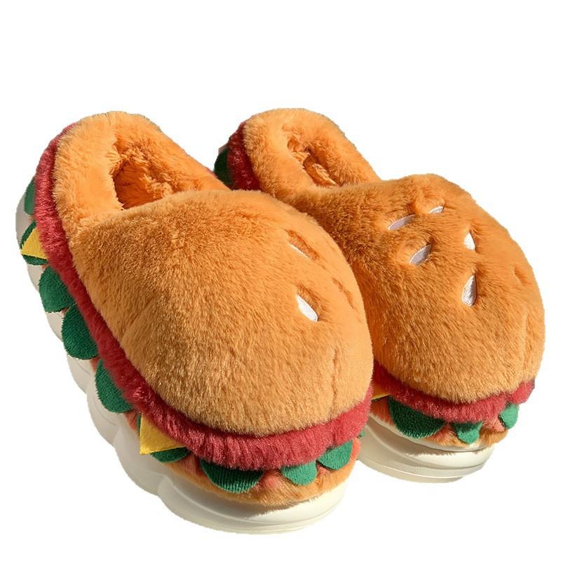 Pantofole di cotone di Amburgo inverno studente creativo peluche caldo coppia casa interno scarpe di cotone pantofole soffici fondo spesso