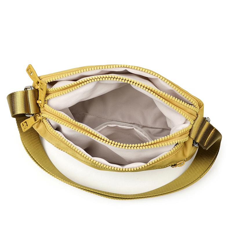Sac à bandoulière en nylon imperméable multicouche pour femme