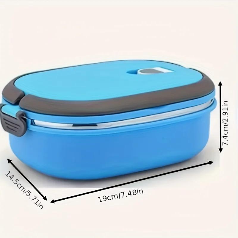 1pc Rectangular Lunch Box, Bento Box, Student Office Worker Insulated Lunch Box, Portable Lunch Box, Single-layer Lunch Box
