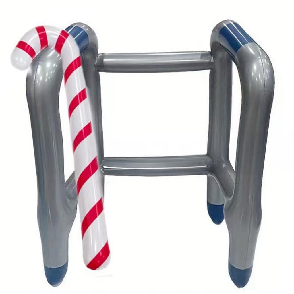 12PCS Inflatable Candy Cane Balloons Large Red White Striped Christmas Decorations for Party Home Tree Decoration