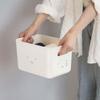 Okato Miffy Bambus Aufbewahrungsbox mit Deckel, Mittel, Stapelbar, Breite 26 x Höhe 16,2 x Tiefe 17,5 cm