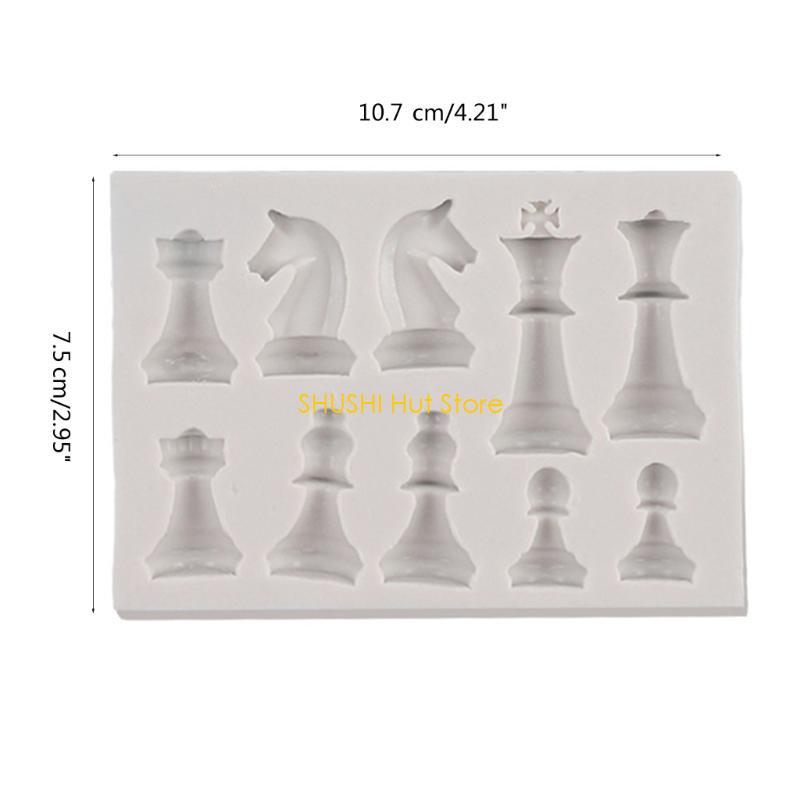 3D International Chess Silicone Mold Baking Tools for DIY Crafts Decorations D57B
