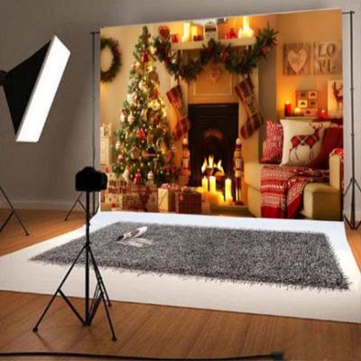 1pcs Christmas Vinyl Background Studio Photo Props Fireplace M 1 5
