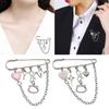 Sweet Pin Clothing Jewelry Sweater Shawl Clip Decorative Chain Pin Alloy Material Clasp Pin Lapel Pin for Daily Party