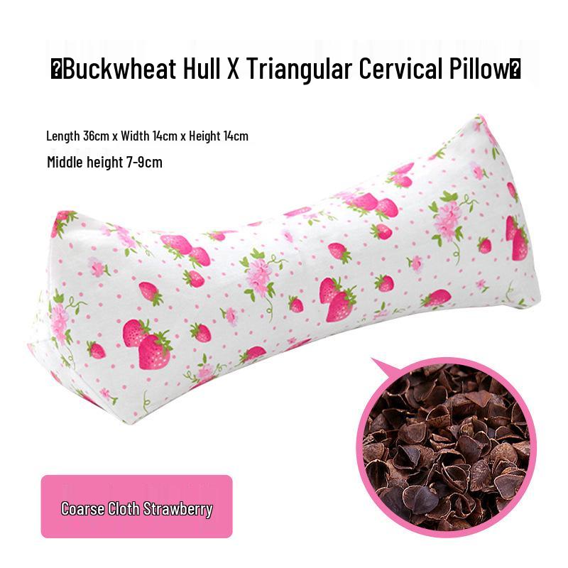 Buckwheat Husk Neck and Back Support Triangle Pillow