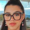 Rainbow Square Flat Light Mirror Large Frame Glasses Package Flower Stylish Accessory for Women