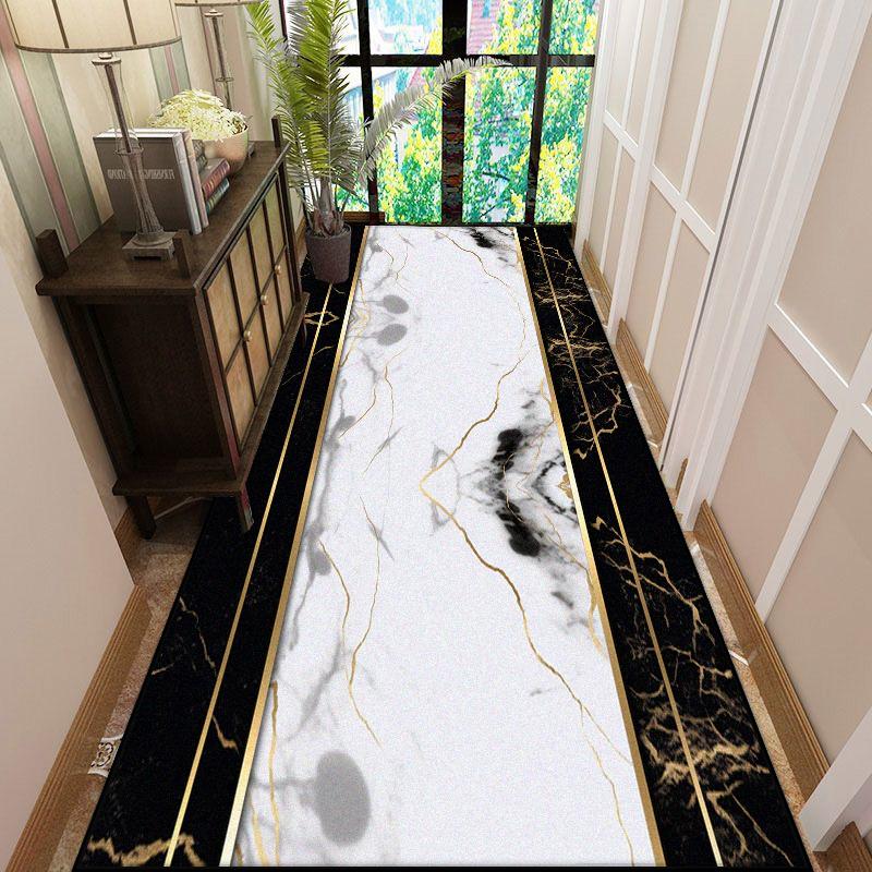Europäischer Luxus Langer Flur Teppich Marmor Dekoration Wohnzimmer Läufer Teppich Hotel Halle Treppe Durchgangsmatten Anpassbar