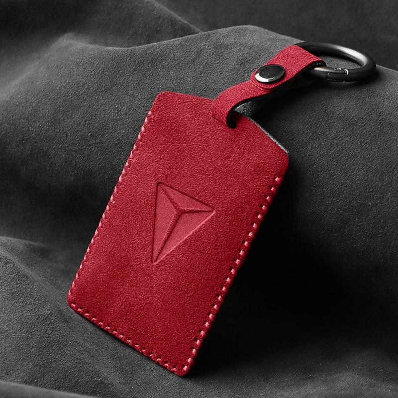Car Key Card Holder Protector Cover Suede Leather For Changan Deepal Sl06 S07 S7 Sl03 Card Key Fob Case Shell Car Accessories