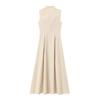 Sleeveless Elegant Commuting Round Neck French Midi Waist-Cinching Dress New Spring Women Fashion Clothes