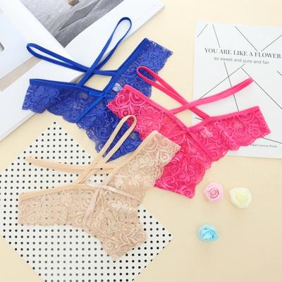 String Sexy en Jacquard de Dentelle Grande Taille Basse pour Femmes