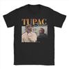 Tu-pac 2pac Rapper Thug Life Hiphop Tričko Pánské Bavlněné Topy Trička Potištěné Tupac Kulatý výstřih Krátký rukáv