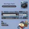 PBT Five-Sided Thermal Sublimation Cartoon Keycaps: Custom Mechanical Keyboard Compatibility, Cute Design.