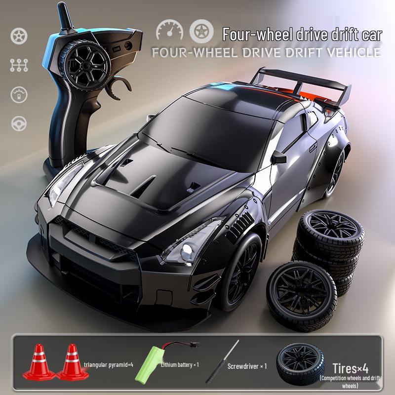 High-Speed RC Racing Van: 4WD, Drift, Rechargeable, Lights, Replaceable Tires, Off-Road Toy for Kids