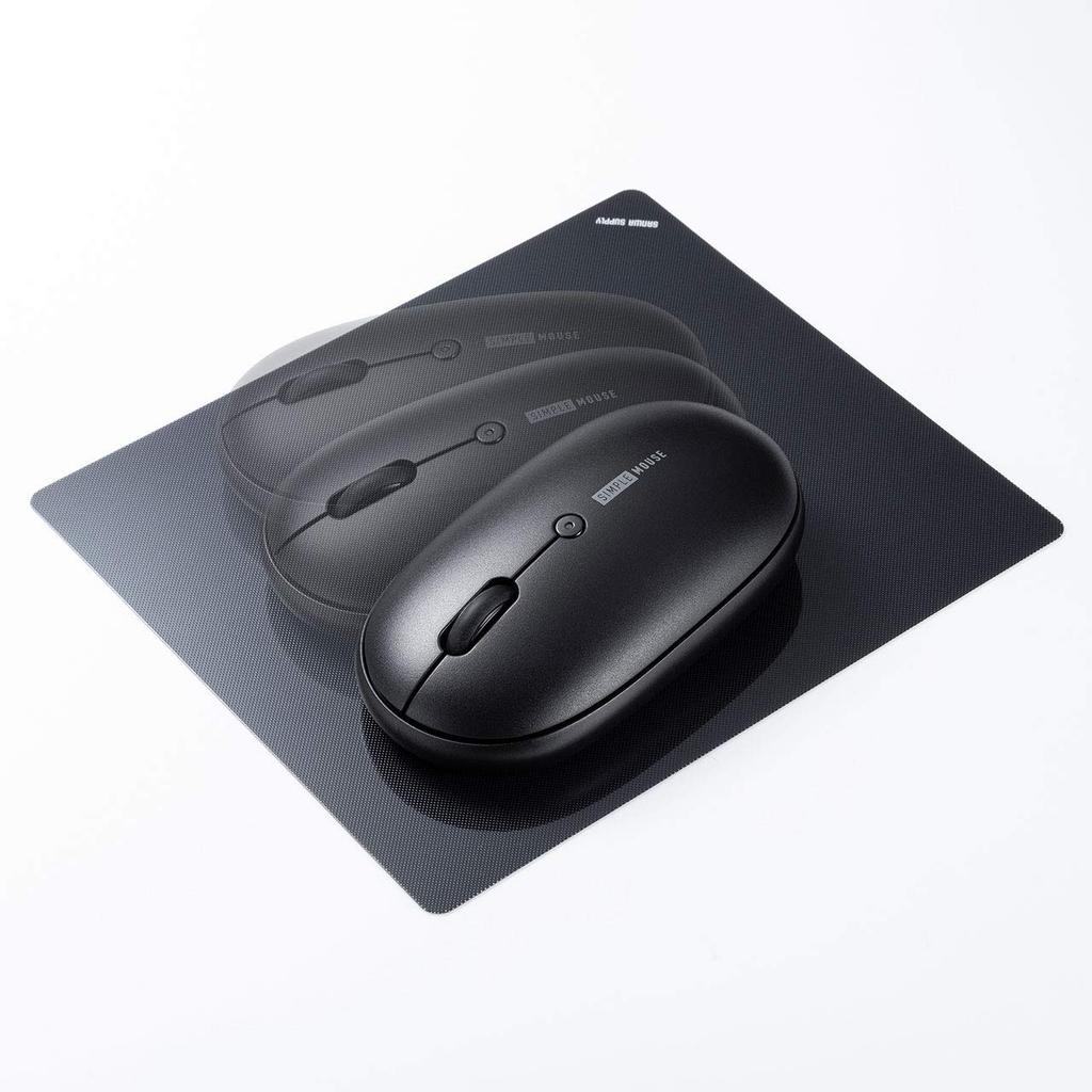 Sanwa Supply Silent Wireless USB 1200dpi 3 Mouse, 2.4GHz, Connection, Optical, (3-Level Switching), Buttons, Medium, Black, MA-WR187BK