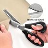 1pc Stainless Steel Wave Scissors, Serrated Edge, Comfort Grip, Left & Right Hand Use, Tailor'S Fabric & Paper Cutting Scissors, Art Craft Tool