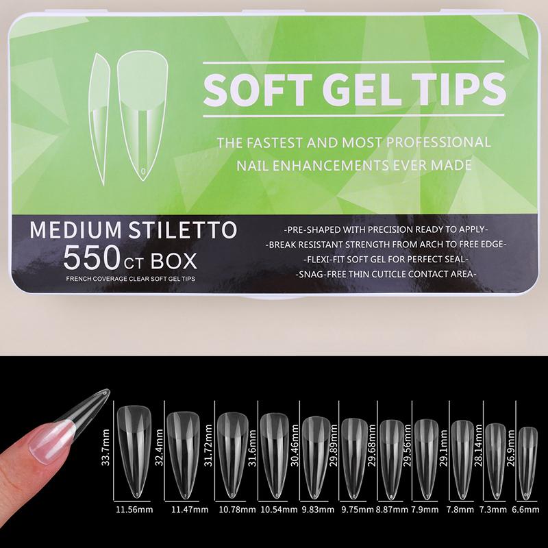 Końcówki do paznokci Ultra-cienkie Matowe Sztuczne paznokcie Miękkie Żelowe Końcówki Średnie Krótkie Migdał Trumna Pełne Pokrycie Matowe Narzędzia do przedłużania Paznokci DIY