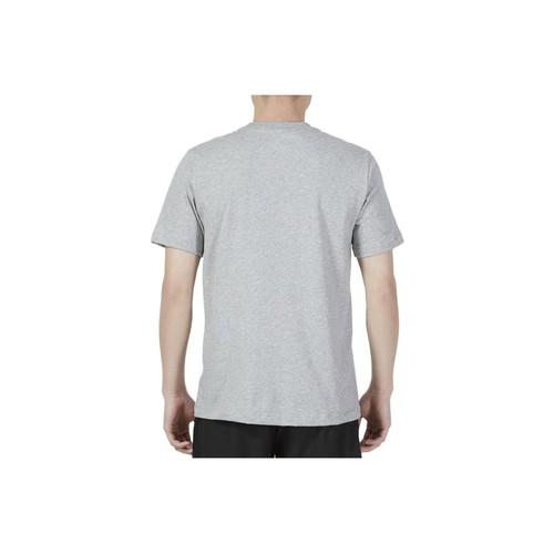 Nike Solid Color Logo Crew Neck Short Sleeve T-Shirt for Men in Grey