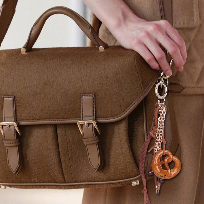 Fashionable Food Shape Keychain Bag Ornament Compact Decorative Keyring Bags Accessories Suitable For Various Occasion