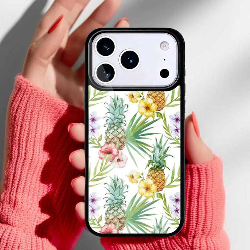 Tropical aloha Hibiscus Pattern Phone Case for iPhone 17 Air 16e 15 14 13 Pro Max Back Cover for 12 11 Pro Coque