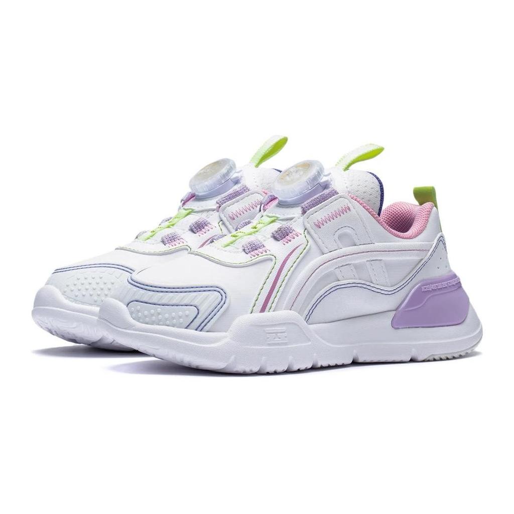 Li Ning Comfortable Shock Absorbing Wear Resistant Casual Shoes Kids Shoes Standard-White YKNT004-14