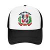 Dominican Republic Flag Shield Trucker Hat Fitted Mesh Baseball Cap Snapback Caps  Hats Sun Hats Breathable Sports Cap Winter