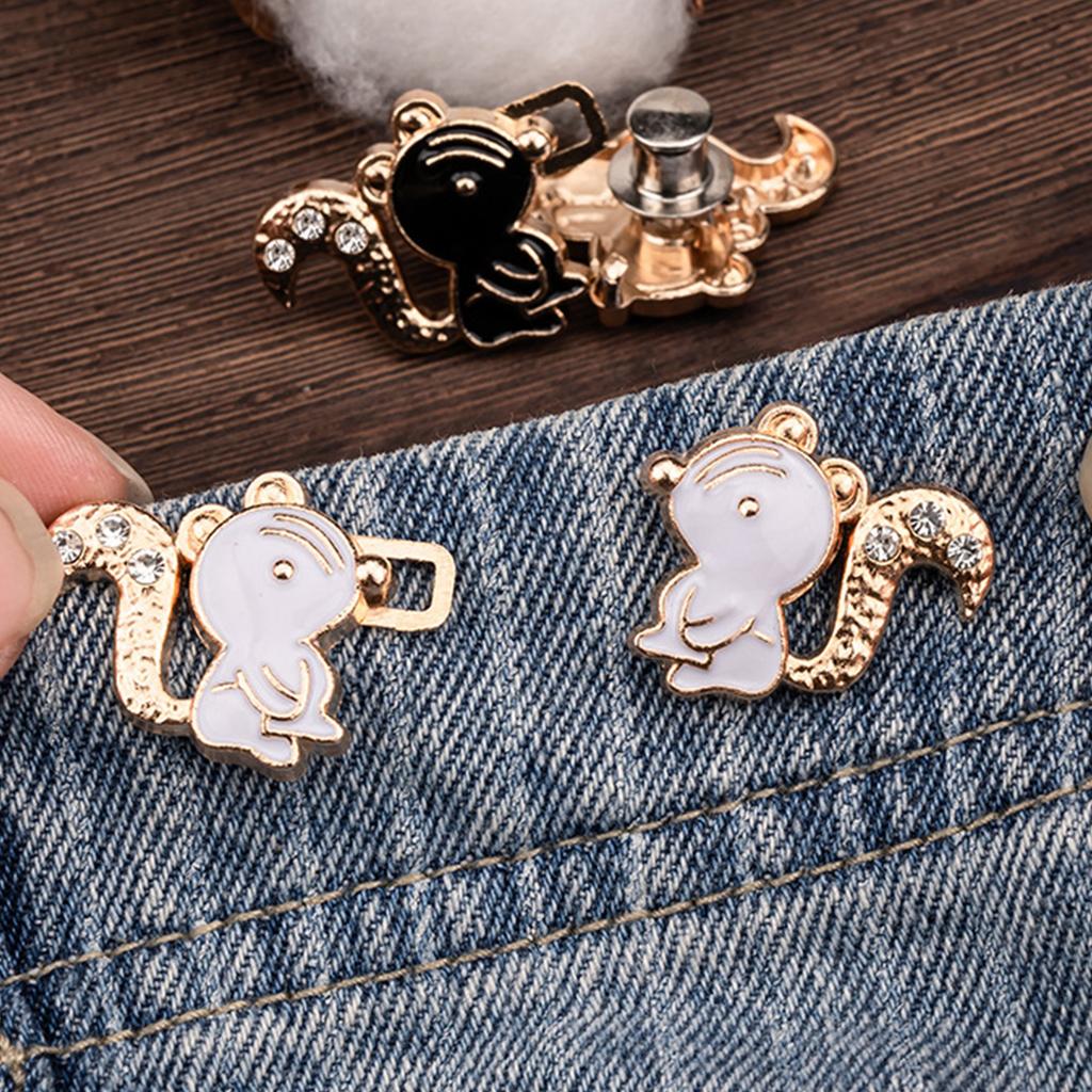Waist Tightening Clip Squirrels Waist Tighten Pins for Jeans Clothing Accessories Pants Fitness Pin Waist Buckle 3/6PCS