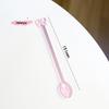 M-Pink Bow Glass Coffee Spoon Long-Handled Dessert/Milk Tea Stirring Spoon Heat-Resistant Teaspoon Household Kitchen Tool