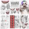 X-Force Suicide Squad Halloween Tattoo Stickers: Harley Quinn & Joker Theme