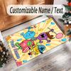 Personalized Crystal Velvet Carpet Custom Name Text,Mr. Men & Little Miss Anti Slip Area Rug For Home Decoration