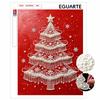 Christmas Pearl Painting Kit Handmade DIY Red Christmas Tree Snowflake Pattern Home Decoration Painting