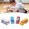 4pcs Die Cast Alloy Bus Model Set Kid Simulated Exquisite Funny Pull Back Car Vehicle Toy Decoration Type A
