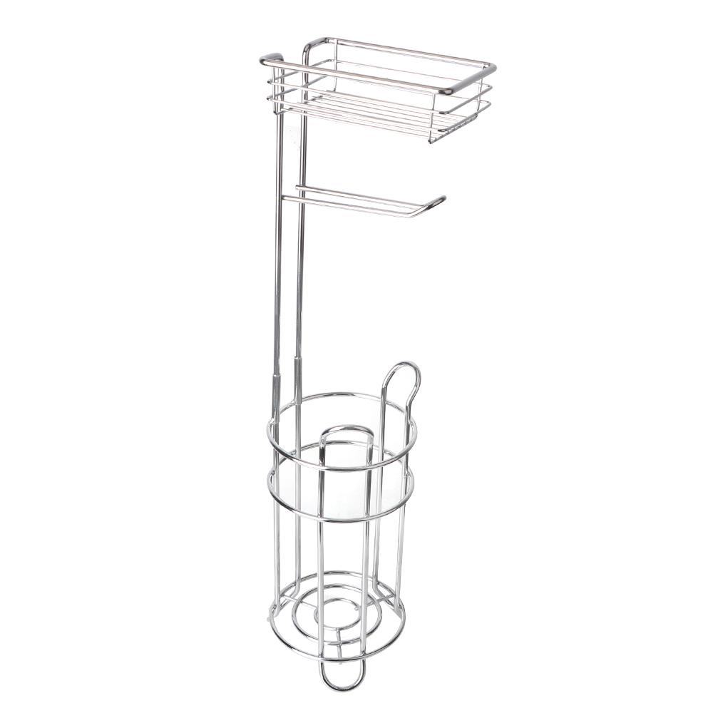 

Держатель для туалетной бумаги из нержавеющей стали, многофункциональная полка для хранения, органайзер, рулон бумаги для ванной комнаты, для телефона, салфеток Silver White