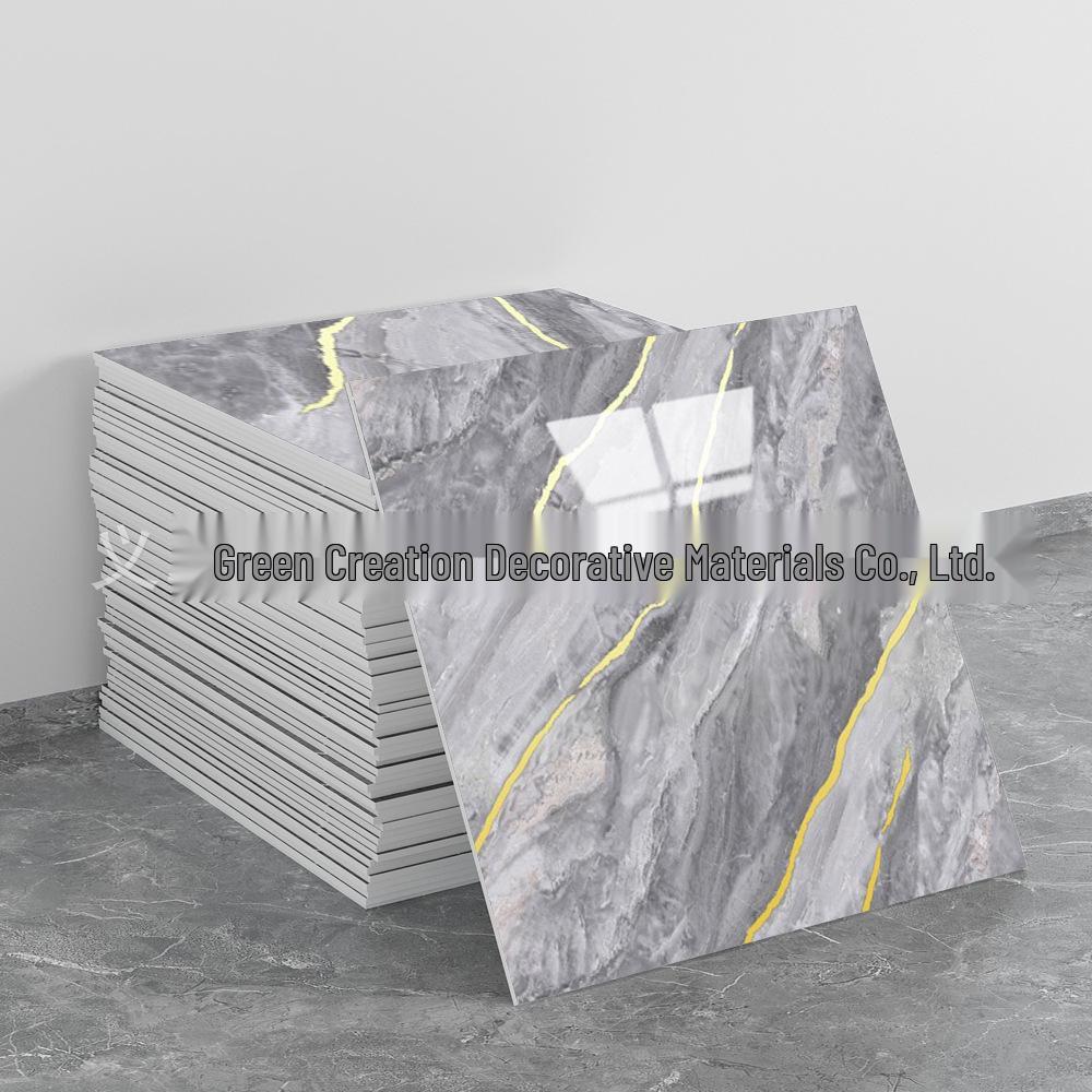 Self-Adhesive Pink Marble Wallpaper: Waterproof, Heat-Resistant Wall Sticker with Aluminum Plastic Panel