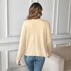 Cute Little Bear Cardigan Coat for Autumn and Winter, Simple, Sweet and Versatile Sweater for Women