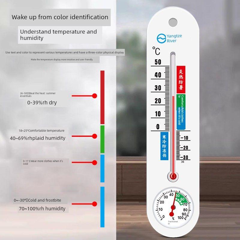 Wall-Mounted Thermometer for Measuring Room Temperature, Specially Designed for Greenhouses, Breeding, and Baby Room Temperature and Humidity